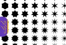 دانلود وکتور اشکال ستاره و چند ضلعی