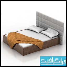 مدل سه بعدی تختخواب - شماره 2