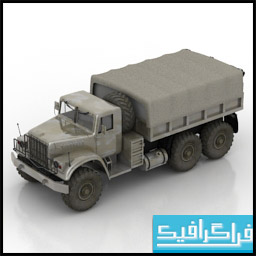 مدل سه بعدی کامیون نظامی