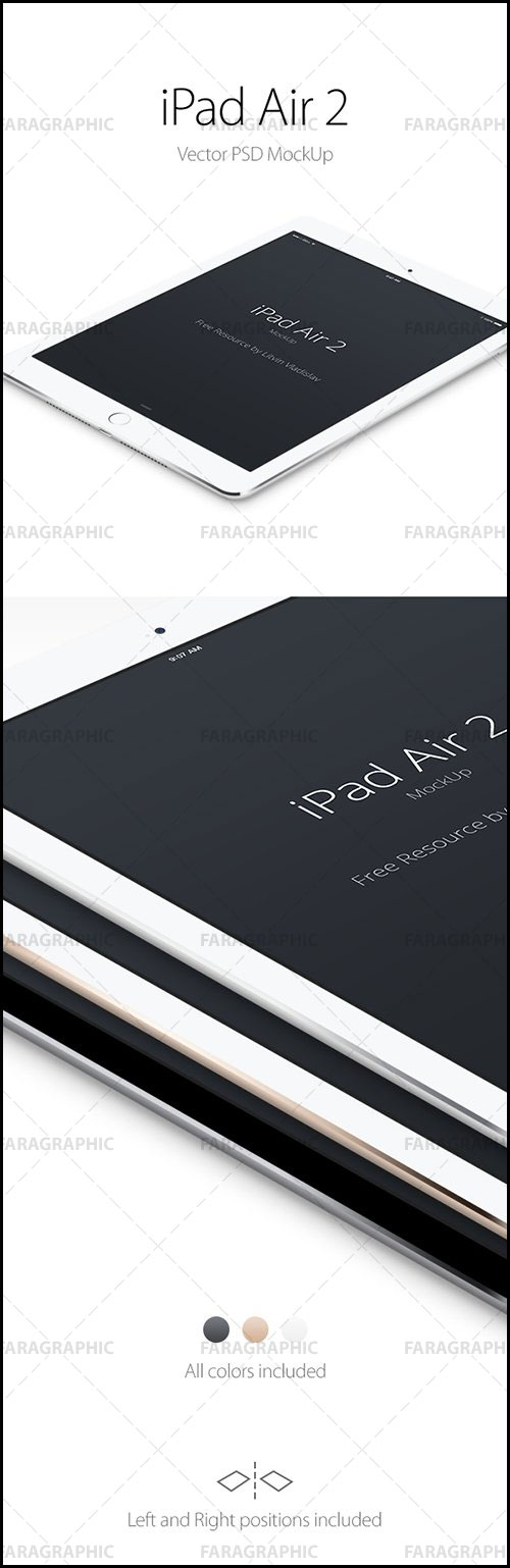 دانلود فایل لایه باز ماک آپ iPad Air 2
