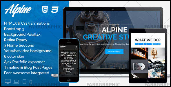 دانلود قالب HTML سایت تک صفحه ای Alpine