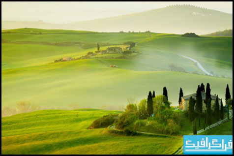 دانلود والپیپر طبیعت Tuscany Spring Landscape