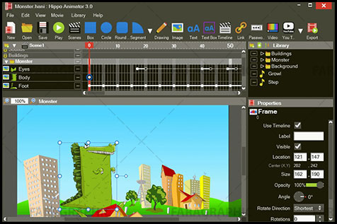 دانلود نرم افزار ساخت انیمیشن وب Hippo Animator 3.5