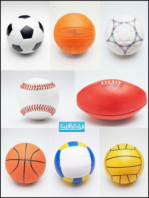 دانلود تصاویر استوک توپ های ورزشی