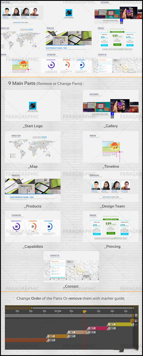 پروژه افتر افکت معرفی یک وب سایت شرکتی