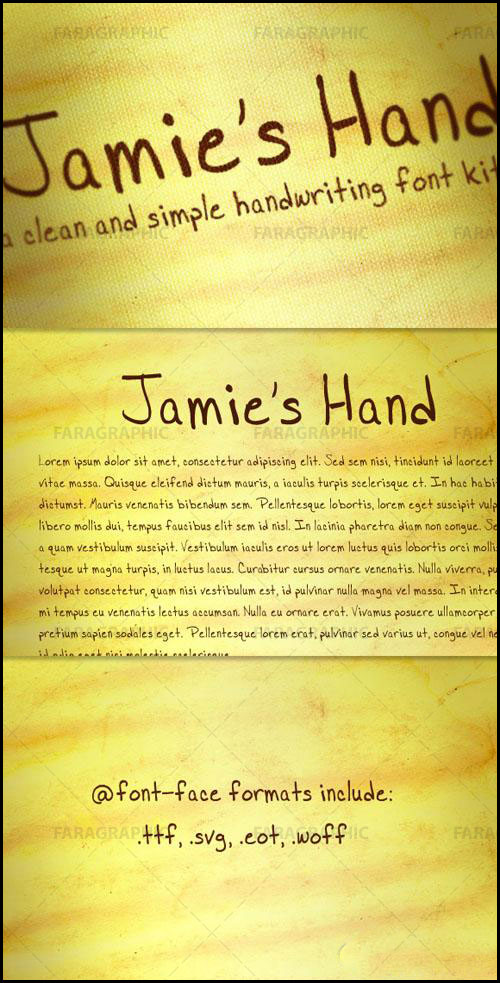 دانلود فونت انگلیسی Jamie's Hand