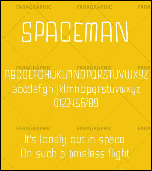 دانلود فونت انگلیسی Spaceman