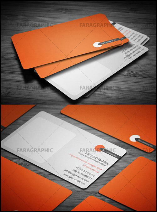 دانلود کارت ویزیت نارنجی - Orange Business Card