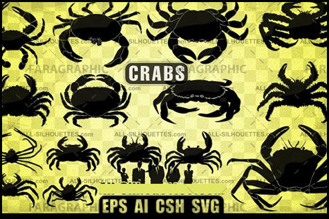 دانلود وکتور های خرچنگ - Crab Vectors