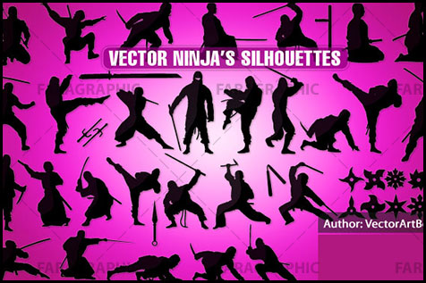 دانلود وکتور های نینجا - Ninja Vectors