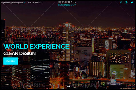 دانلود قالب سایت HTML تک صفحه ای - Business Technology