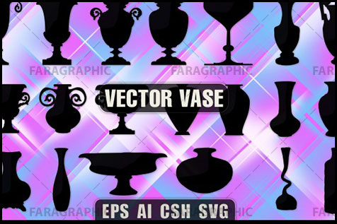 دانلود وکتور های گلدان - Vase Vectors