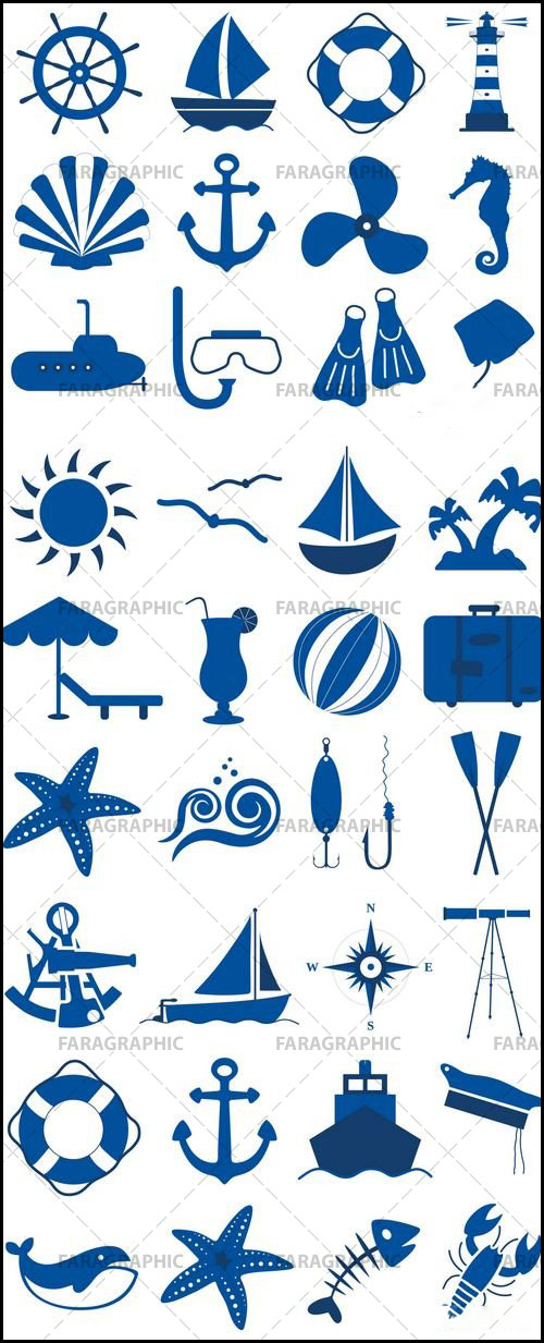 دانلود آیکون های دریانوردی - Nautical Icons