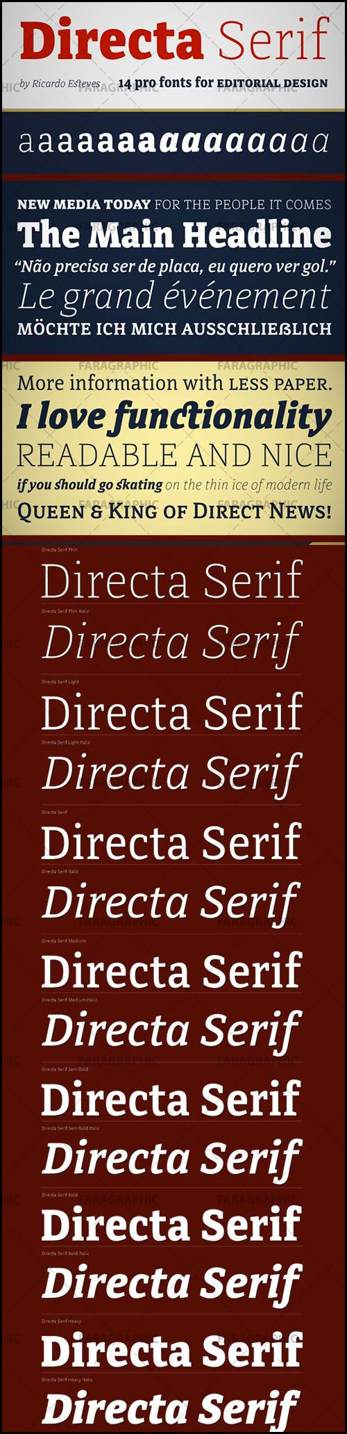 دانلود مجموعه فونت های انگلیسی Directa Serif
