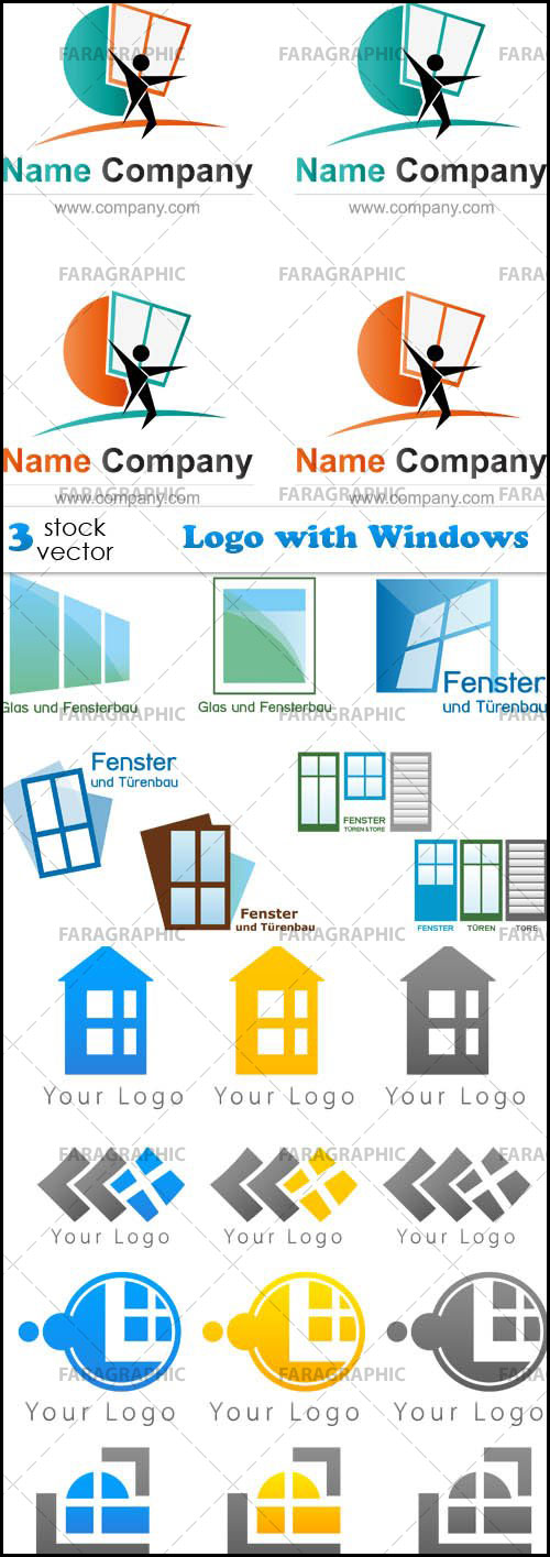 دانلود لوگو های مختلف با طرح پنجره