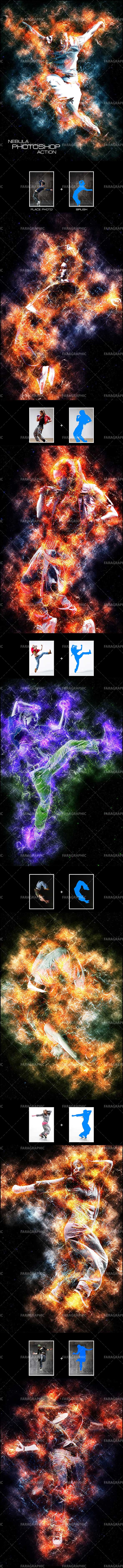 اکشن فتوشاپ افکت توده های ابر Nebula