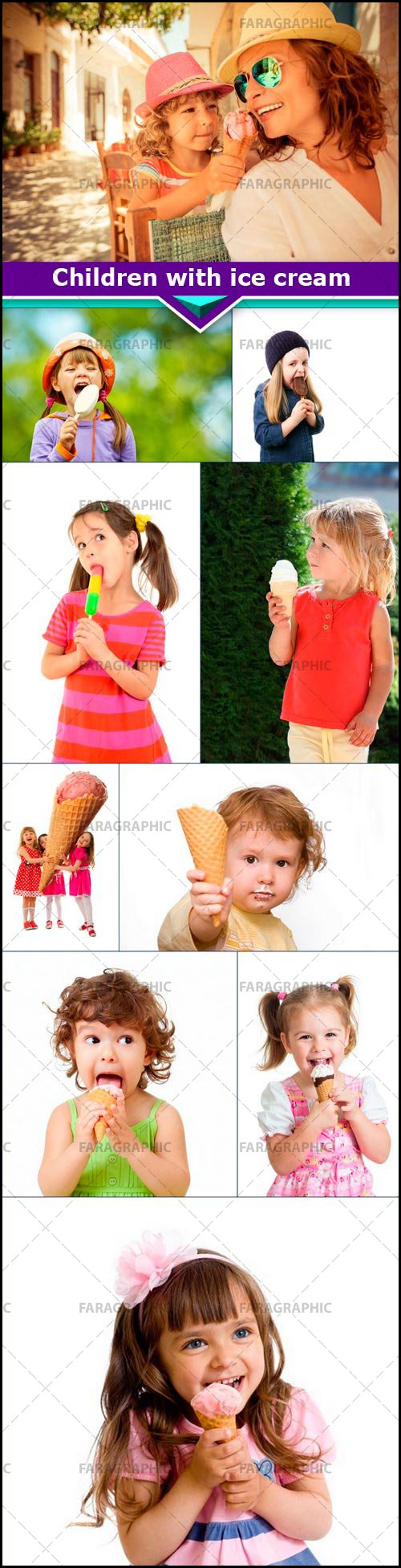 دانلود تصاویر استوک کودکان با بستنی