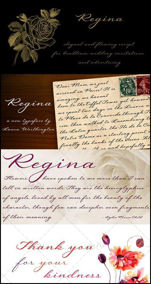 دانلود فونت انگلیسی دستخط Regina