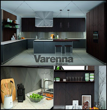 دانلود مدل 3 بعدی آشپزخانه مدرن Varenna
