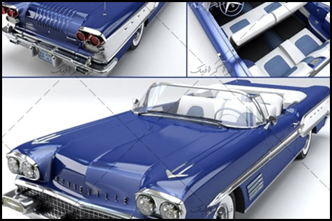 دانلود مدل 3 بعدی اتومبیل Pontiac Bonneville 1958
