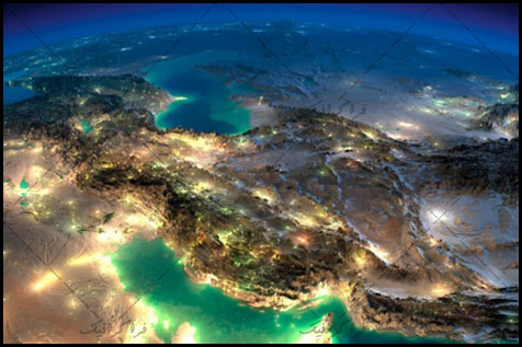 دانلود والپیپر کشور ایران از فضا