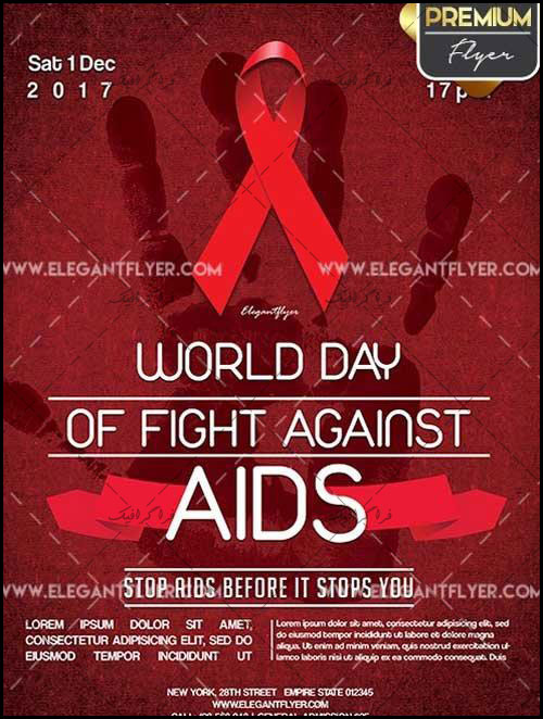 دانلود فایل لایه باز پوستر روز جهانی مبارزه با ایدز