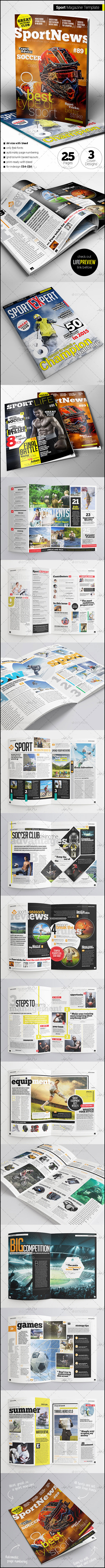 دانلود فایل لایه باز ایندیزاین مجله ورزشی