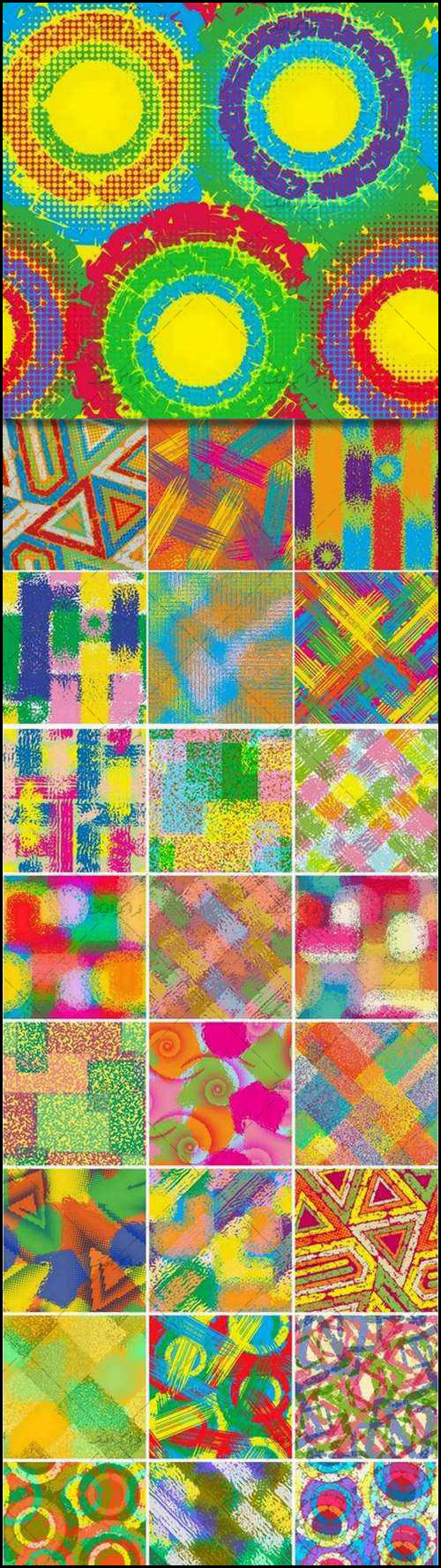 دانلود وکتور پترن های رنگارنگ - طراحی کاغذ دیواری و پارچه