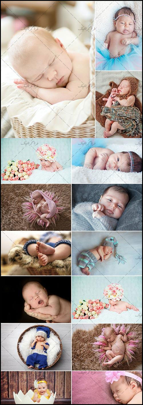 دانلود تصاویر استوک نوزاد خوابیده بامزه - شماره 2