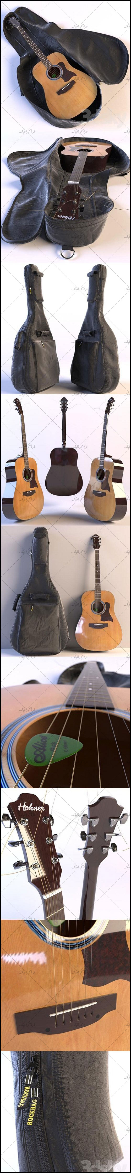 دانلود مدل سه بعدی گیتار با کیف