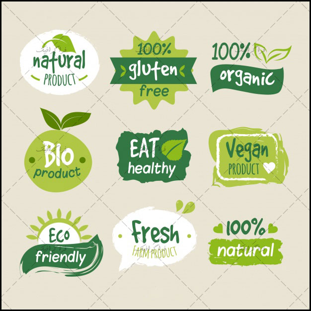 دانلود لوگو های محصولات غذایی ارگانیک -  