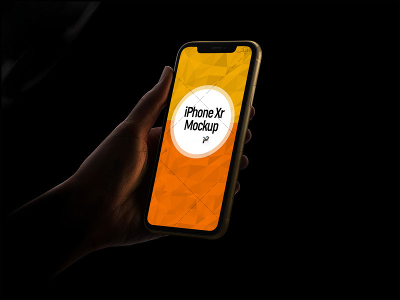 دانلود ماک آپ فتوشاپ گوشی موبایل iPhone XR -  