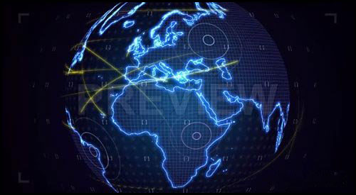 دانلود ویدیو فوتیج کره زمین دیجیتالی - خطوط نورانی