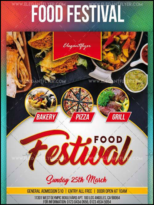دانلود فایل لایه باز فتوشاپ پوستر جشنواره غذا - شماره 2