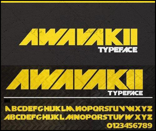 دانلود فونت انگلیسی گرافیکی Awavakii