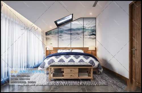 دانلود مدل 3 بعدی اتاق خواب مدرن - شماره 3
