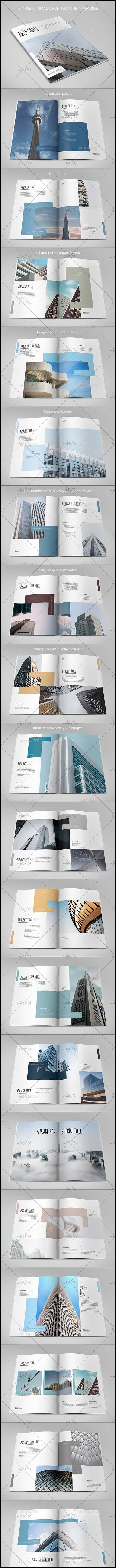 دانلود فایل لایه باز ایندیزاین قالب مجله معماری - شماره 2