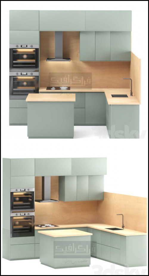 دانلود مدل سه بعدی آشپزخانه مدرن - شماره 6