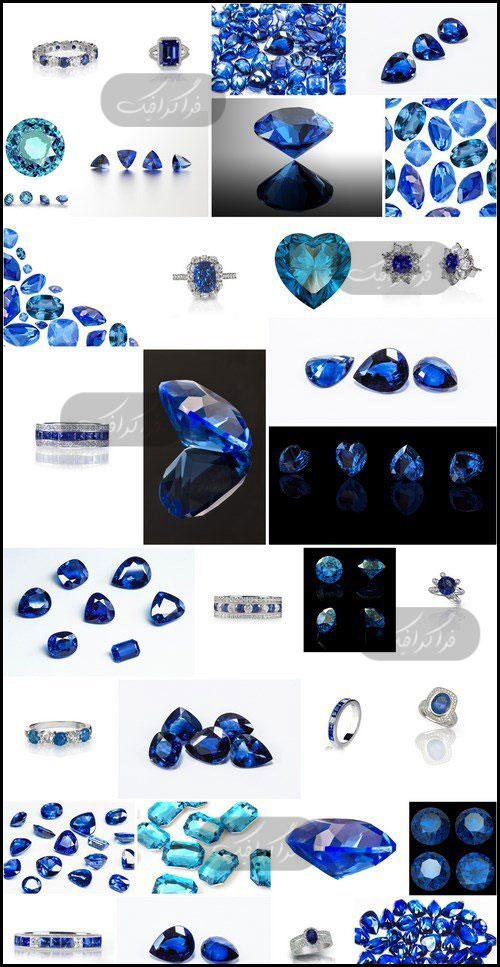 دانلود تصاویر استوک الماس و جواهرات آبی
