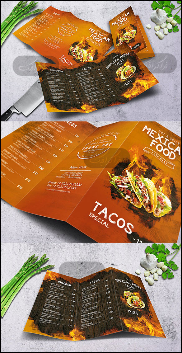 دانلود فایل لایه باز فتوشاپ منوی غذا مکزیکی - شماره 4