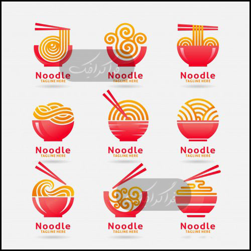 دانلود لوگو های غذا نودل - Noodle Logos