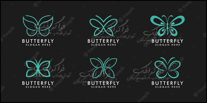 دانلود لوگو های پروانه - Butterfly Logos - شماره 3