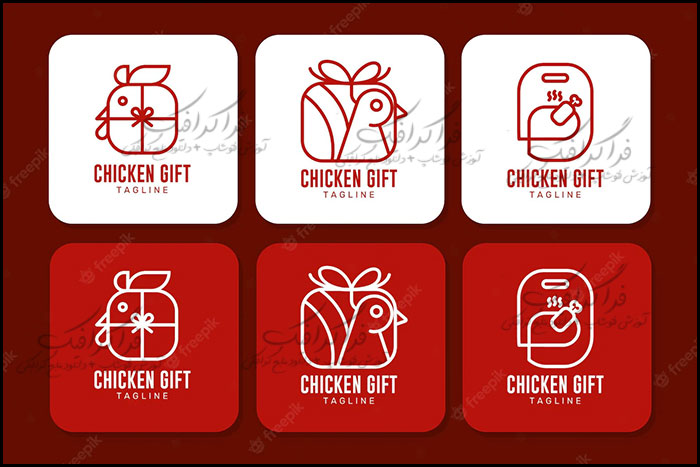 دانلود لوگو های ترکیبی مرغ و هدیه