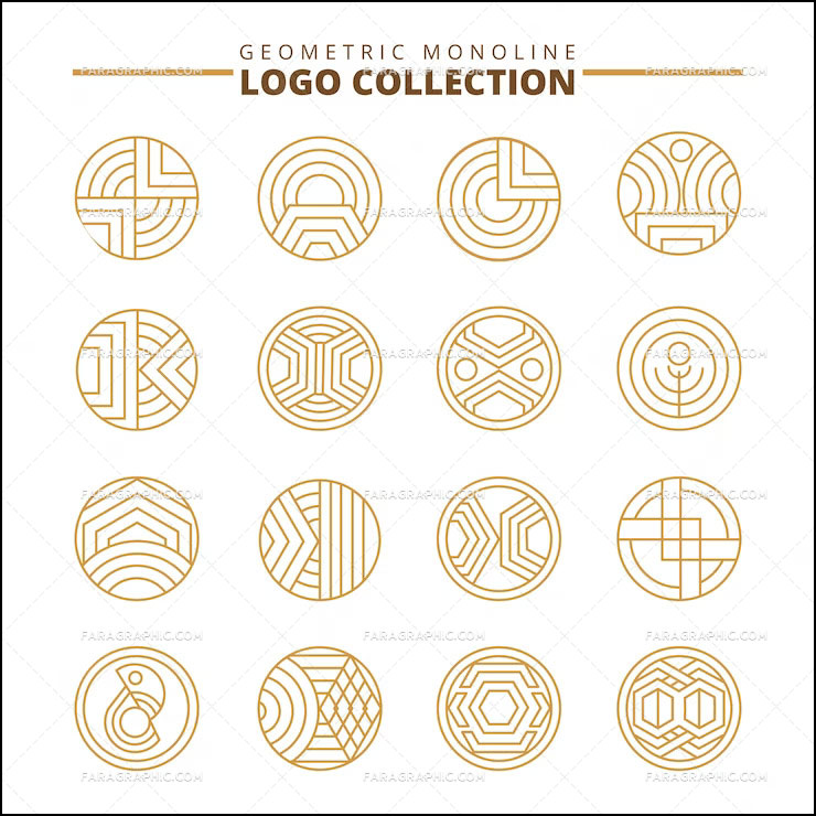 دانلود لوگو های هندسی خطی - Geometric Line Logos - شماره 2