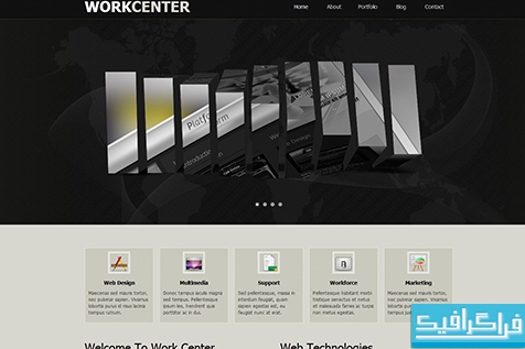 دانلود قالب وب سایت Workcenter
