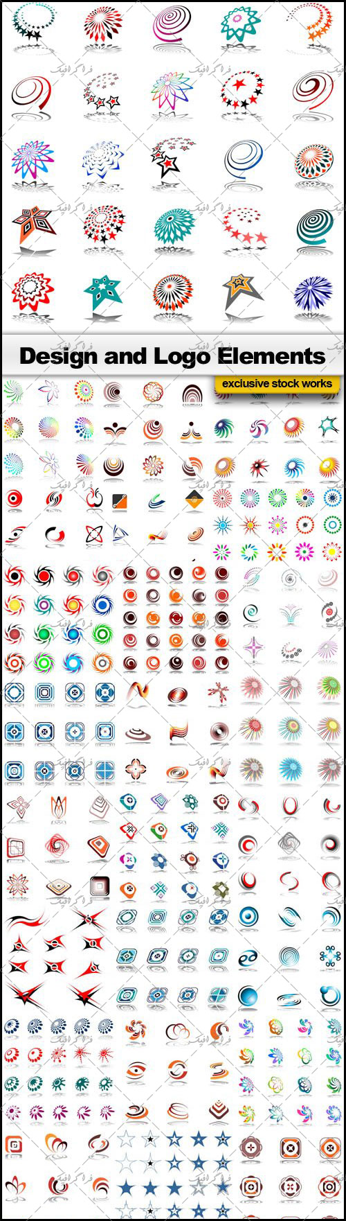 دانلود 100 عنصر طراحی لوگو