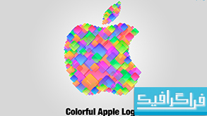 آموزش فتوشاپ ساخت لوگو اپل-طرح مربع های رنگی