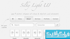 فایل لایه باز عناصر صفحه وب Silky Light UI