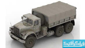 مدل سه بعدی کامیون نظامی