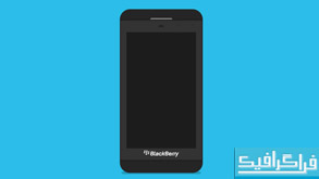 فایل لایه باز گوشی Blackberry Z10 - طرح فلت